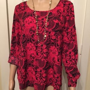 VALERIE STEVENS Size M Casual Career Blouse